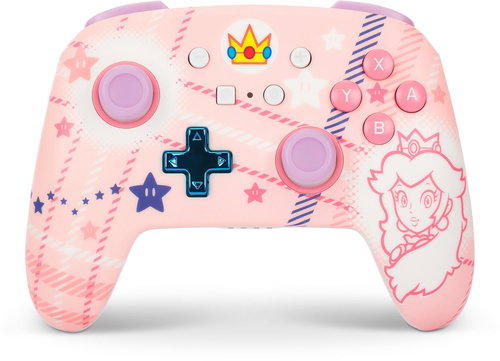 PowerA Enhanced Wireless Controller – Super Mario Princess Peach Plaid – Nintendo Switch - Gamepad - Hauptbild