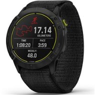 Garmin Enduro Carbon Gray DLC Titanium/Black UltraFit Nylon Strap - Smart Watch