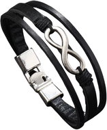 Predator Q1 Granite - men's bracelets, black, infinity - Bracelet