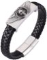 Leather bracelet 19,5 cm - skull PD0483-2 - Bracelet