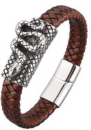 Leather bracelet 20,5 cm - cobra PD1030 - Bracelet