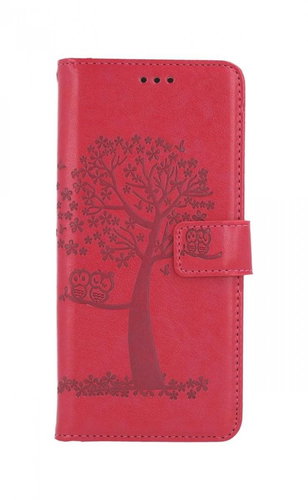 TopQ Pouzdro Realme 8 5G knížkové Tmavě růžový strom sovičky 90602 - Phone Case - Main image