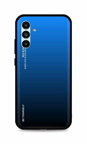 TopQ Kryt LUXURY Samsung A04s pevný duhový modrý 88123 - Phone Cover - Main image