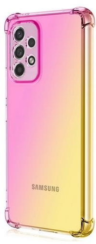 TopQ Kryt Samsung A23 5G Shock duhový růžovo-žlutý 87132 - Phone Cover - Main image