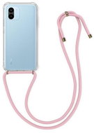 TopQ Kryt Xiaomi Redmi A1 s růžovou šňůrkou průhledný 86553 - Phone Cover