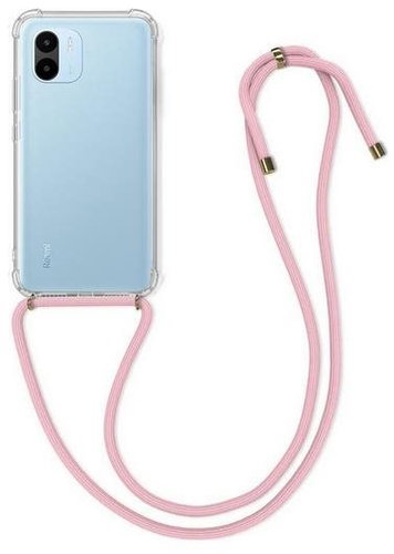 TopQ Kryt Xiaomi Redmi A1 s růžovou šňůrkou průhledný 86553 - Phone Cover - Main image