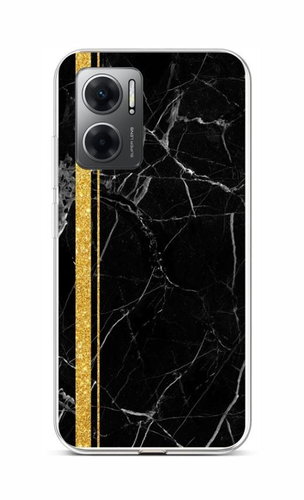 TopQ Kryt STYLE Xiaomi Redmi 10 5G Mramor černo-zlatý 86385 - Phone Cover - Main image