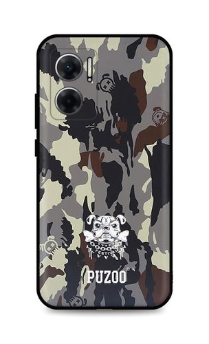 TopQ Kryt Xiaomi Redmi 10 5G 3D Maskáčové s buldokem 86376 - Phone Cover - Main image