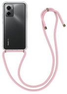 TopQ Kryt Xiaomi Redmi 10 5G s růžovou šňůrkou průhledný 86353 - Phone Cover