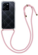 TopQ Kryt Vivo Y35 s růžovou šňůrkou průhledný 86222 - Phone Cover