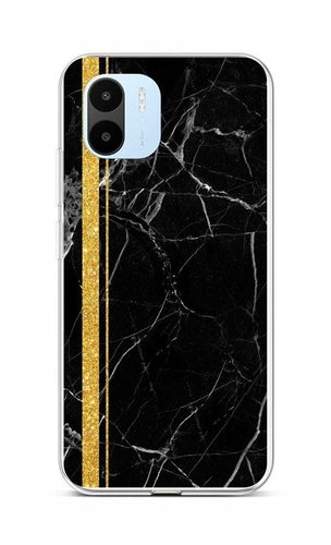 TopQ Kryt STYLE Xiaomi Redmi A1 Mramor černo-zlatý 86208 - Phone Cover - Main image