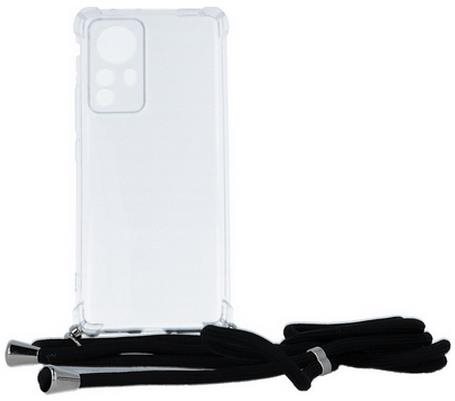 TopQ Kryt Xiaomi 12 Pro s černou šňůrkou průhledný 86204 - Phone Cover - Main image