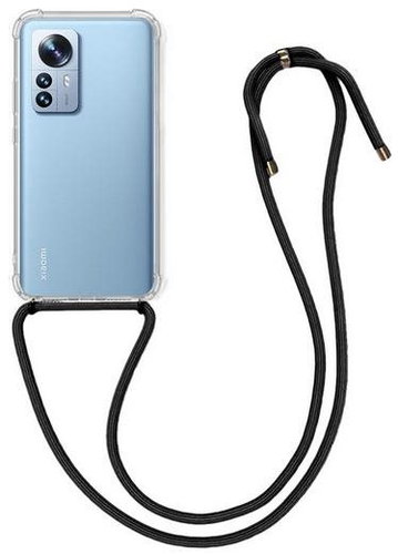 TopQ Kryt Xiaomi 12 s černou šňůrkou průhledný 86194 - Phone Cover - Main image