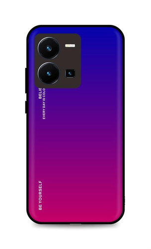 TopQ Kryt LUXURY Vivo Y35 pevný duhový fialový 86175 - Phone Cover - Main image
