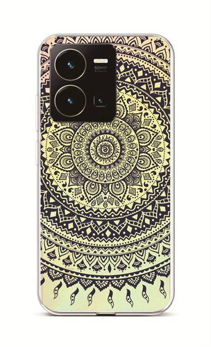 TopQ Kryt Vivo Y35 Navy Mandala 86069 - Phone Cover - Main image