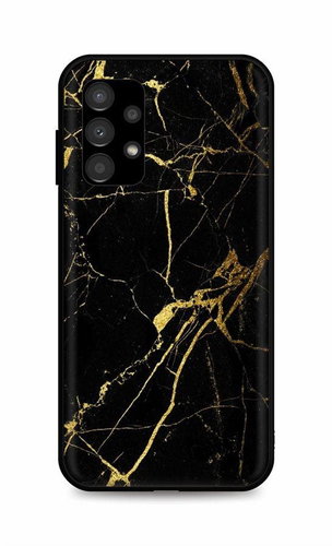 TopQ Kryt LUXURY Samsung A13 pevný Marble černo-zlatý 85138 - Phone Cover - Main image