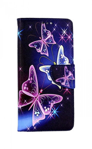 TopQ Pouzdro Honor X8 knížkové Modré s motýlky 85124 - Phone Cover - Main image