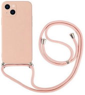 TopQ Kryt iPhone 13 růžový se šňůrkou 84971 - Phone Cover