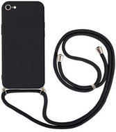 TopQ Kryt iPhone SE 2020 černý se šňůrkou 84965 - Phone Cover