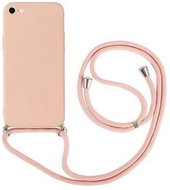 TopQ Kryt iPhone SE 2020 růžový se šňůrkou 84963 - Phone Cover