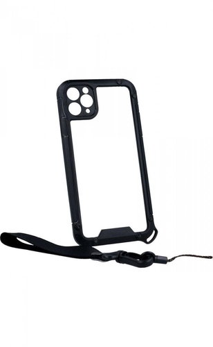 TopQ Kryt Carbon iPhone 11 Pro Max odolný průhledný se šňůrkou 84797 - Phone Cover - Main image