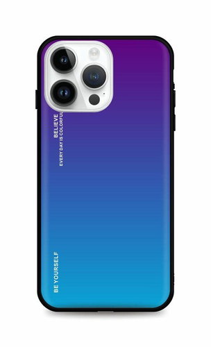TopQ Kryt LUXURY iPhone 14 Pro pevný duhový purpurový 84634 - Phone Cover - Main image