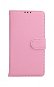 TopQ Puzdro iPhone 14 knižkové svetlo ružové s prackou 84476 - Kryt na mobil