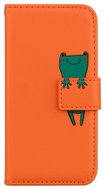 TopQ Pouzdro Samsung A52 knížkové oranžové s žabkou 84210 - Phone Cover