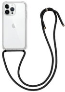 TopQ Kryt iPhone 14 Pro Max s černou šňůrkou průhledný 82595 - Phone Cover