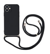 TopQ Kryt iPhone 12 černý se šňůrkou 91464 - Phone Case