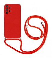 TopQ Kryt Samsung A32 červený so šnúrkou 91466 - Kryt na mobil
