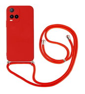 TopQ Kryt Vivo Y21s červený se šňůrkou 91461 - Phone Cover
