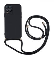 TopQ Kryt Realme 8 černý se šňůrkou 91457 - Phone Cover