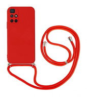 TopQ Kryt Xiaomi Redmi 10 červený se šňůrkou 91426 - Phone Cover