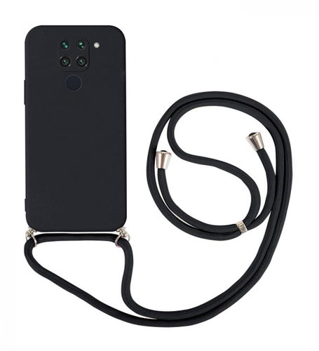 TopQ Kryt Xiaomi Redmi Note 9 černý se šňůrkou 91408 - Phone Cover - Main image