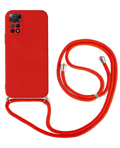 TopQ Kryt Xiaomi Redmi Note 11 Pro červený se šňůrkou 91382 - Phone Cover - Main image