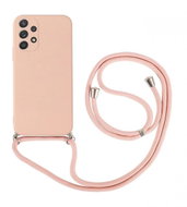 TopQ Kryt Samsung A52 růžový se šňůrkou 91317 - Phone Case