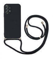 TopQ Kryt Samsung A52 černý se šňůrkou 91315 - Phone Cover