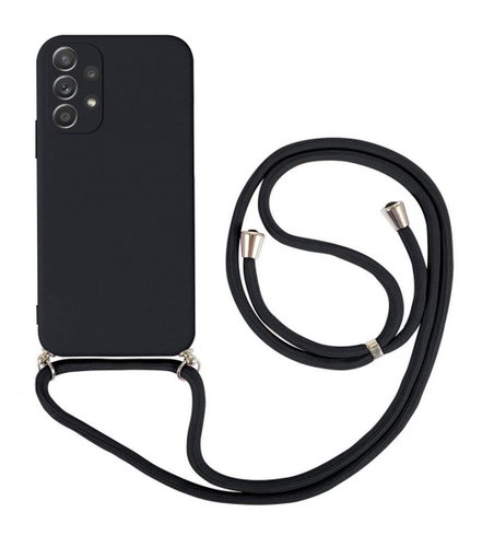TopQ Kryt Samsung A52 černý se šňůrkou 91315 - Phone Cover - Main image