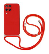 TopQ Kryt Samsung A12 červený se šňůrkou 91313 - Phone Cover