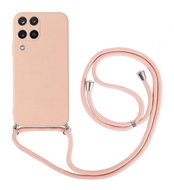 TopQ Kryt Samsung A12 růžový se šňůrkou 91312 - Phone Case