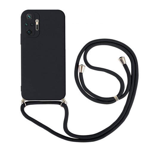 TopQ Kryt Xiaomi Redmi Note 10 Pro černý se šňůrkou 91417 - Phone Cover - Main image
