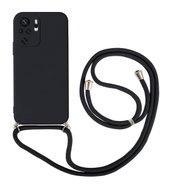 TopQ Kryt Xiaomi Redmi Note 10 černý se šňůrkou 91378 - Phone Cover
