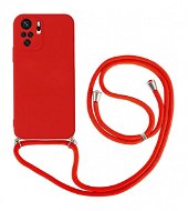 TopQ Kryt Xiaomi Redmi Note 10 červený so šnúrkou 91377 - Kryt na mobil