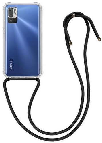TopQ Kryt Xiaomi Redmi Note 10 5G s černou šňůrkou průhledný 91372 - Phone Cover - Main image