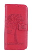 TopQ Pouzdro Samsung A34 knížkové Tmavě růžový strom sovičky 93569 - Phone Cover