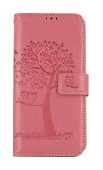 TopQ Pouzdro Samsung A34 knížkové Růžový strom sovičky 93568 - Phone Cover