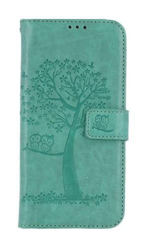 TopQ Pouzdro Samsung A34 knížkové Zelený strom sovičky 93564 - Phone Cover - Main image