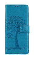 TopQ Pouzdro Samsung A14 5G knížkové Tyrkysový strom sovičky 93540 - Phone Cover