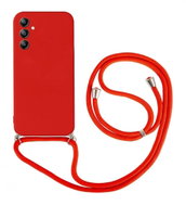 TopQ Kryt Samsung A14 5G červený se šňůrkou 92924 - Phone Cover